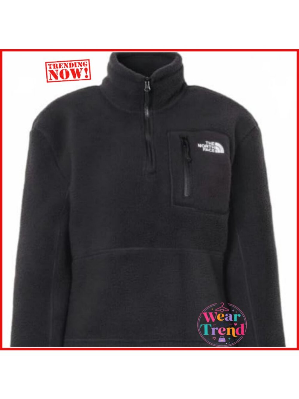Quarter Zip Fleece Pullover Jacket Recycled Polyester Regular Fit